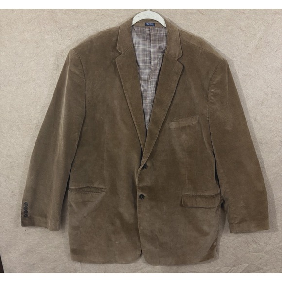 Saddlebred Corduroy Blazer Sport Coat Mens 54L (56" Chest) Brown Lined Classic - Picture 1 of 11